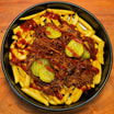Pommes frites mit Pulled Pork